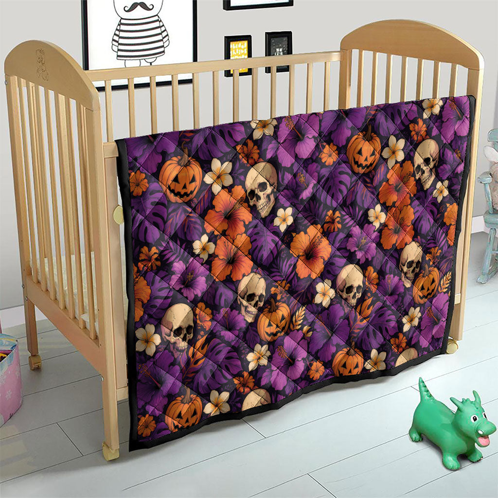 Hawaii Halloween Quilt Skeleton Pumpkin Hawaiian Flower Tribal DT05 - Polynesian Pride
