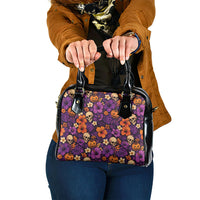 Hawaii Halloween Shoulder Handbag Skeleton Pumpkin Hawaiian Flower Tribal DT05 One Size Purple - Polynesian Pride