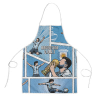 Argentina Football Apron Goat Comic Style Sun Of May