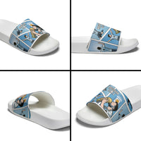 Argentina Football Slide Sandals Goat Comic Style Sun Of May