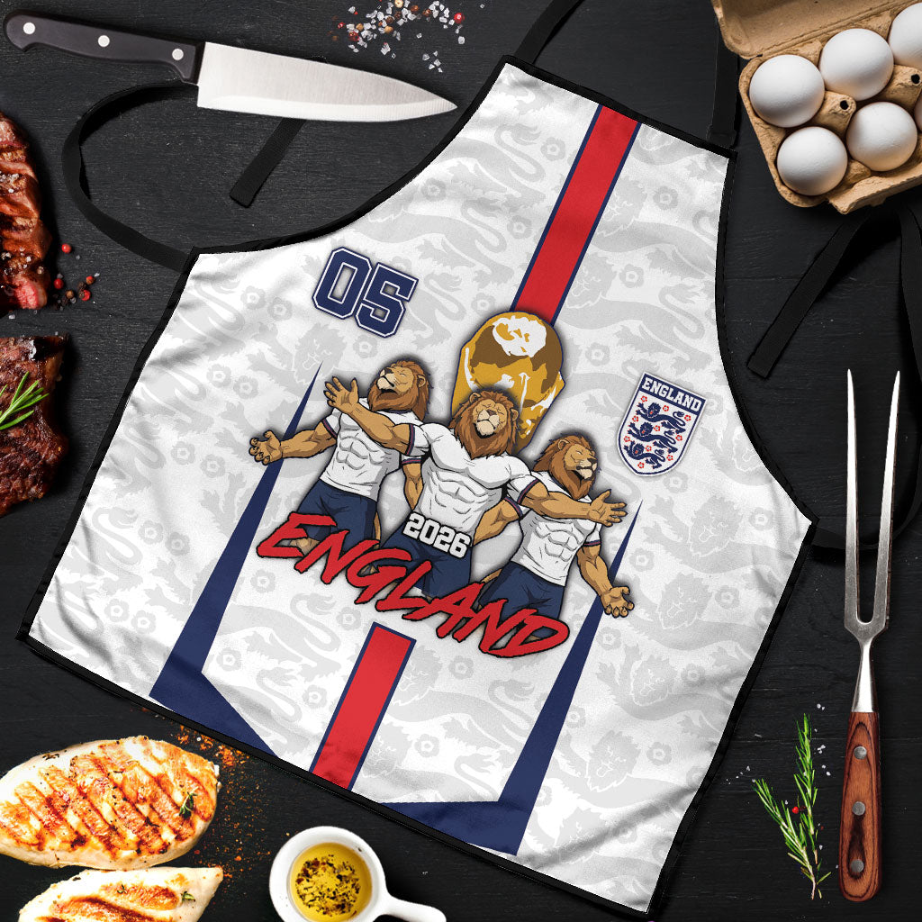 Custom England Football Apron Three Lions Trophy St George Cross