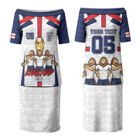 Custom England Football Couples Matching Puletasi and Hawaiian Shirt Three Lions Trophy St George Cross