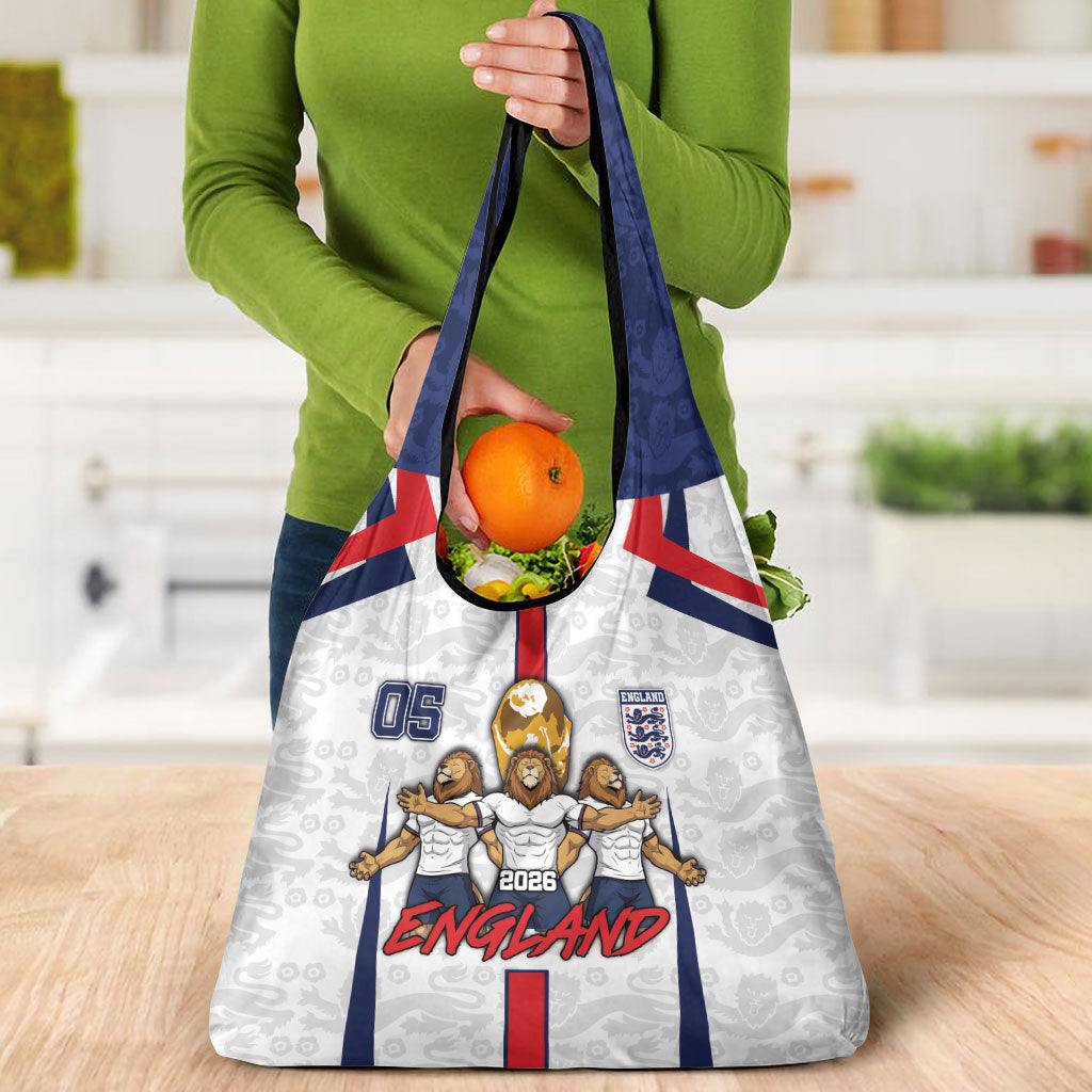 Custom England Football Grocery Bag Three Lions Trophy St George Cross