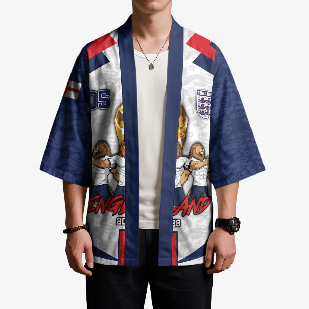 Custom England Football Kimono Three Lions Trophy St George Cross