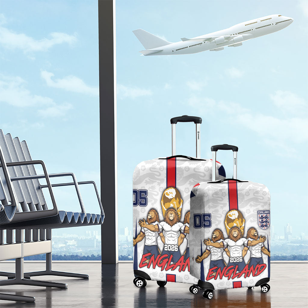 Custom England Football Luggage Cover Three Lions Trophy St George Cross DT05 - Polynesian Pride