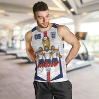 Custom England Football Men Tank Top Three Lions Trophy St George Cross