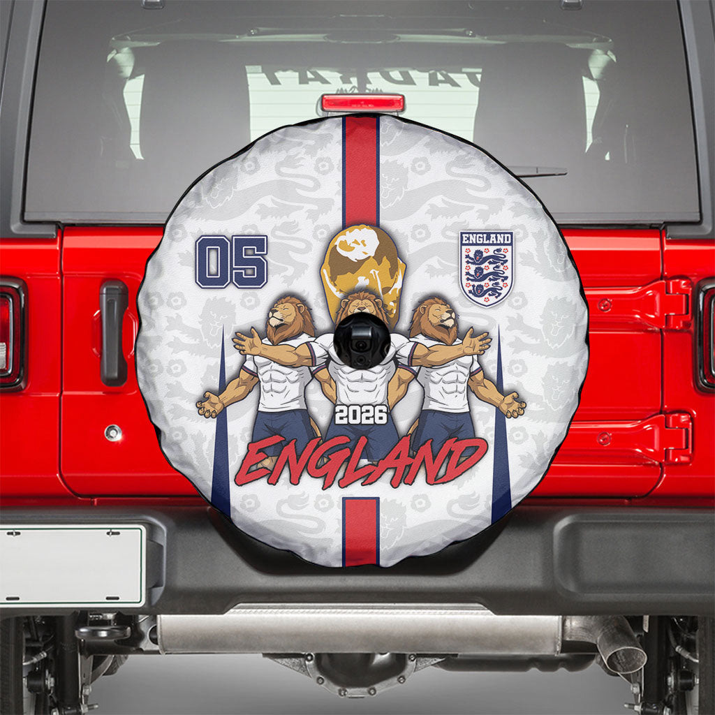 Custom England Football Spare Tire Cover Three Lions Trophy St George Cross