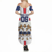 Custom England Football Summer Maxi Dress Three Lions Trophy St George Cross