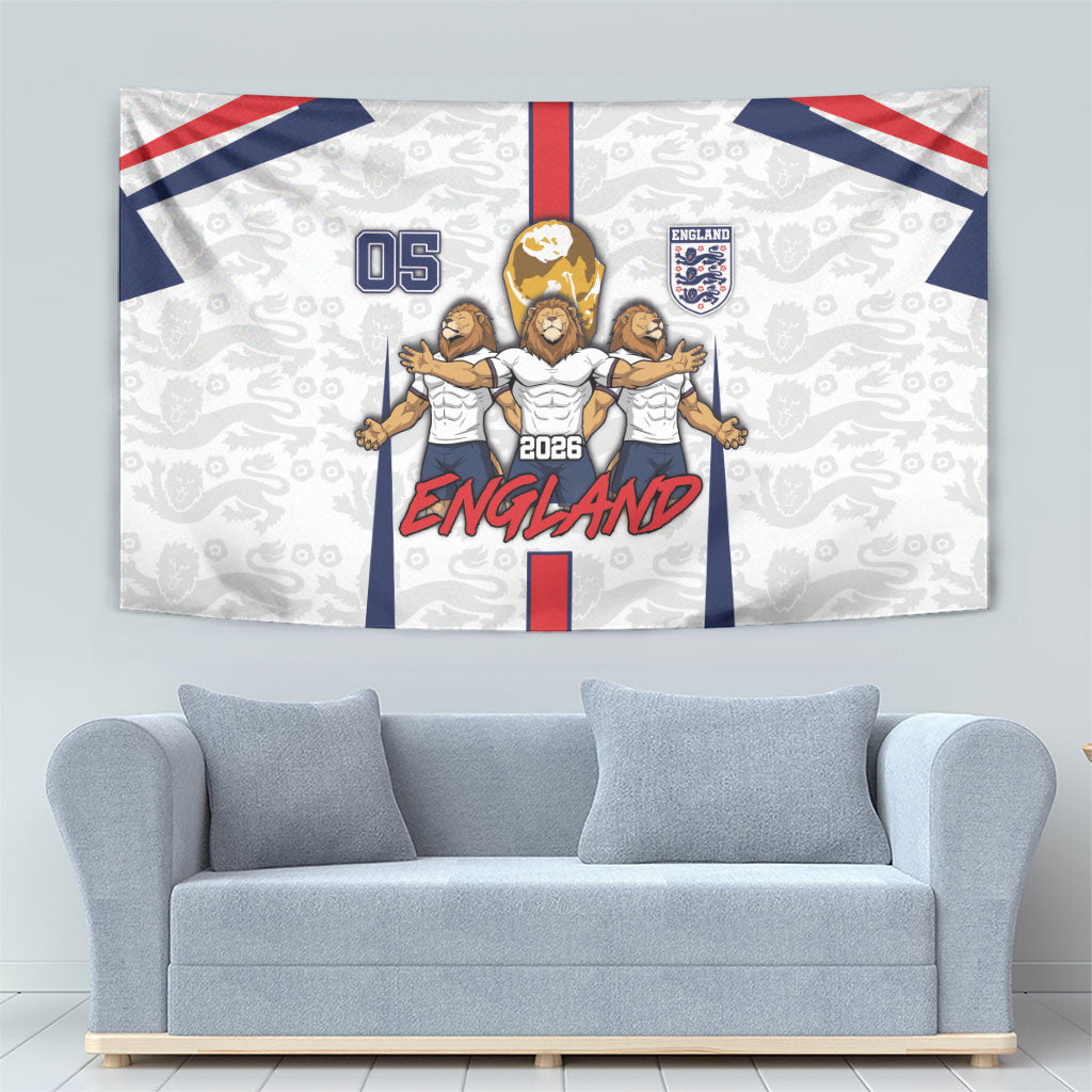 Custom England Football Tapestry Three Lions Trophy St George Cross