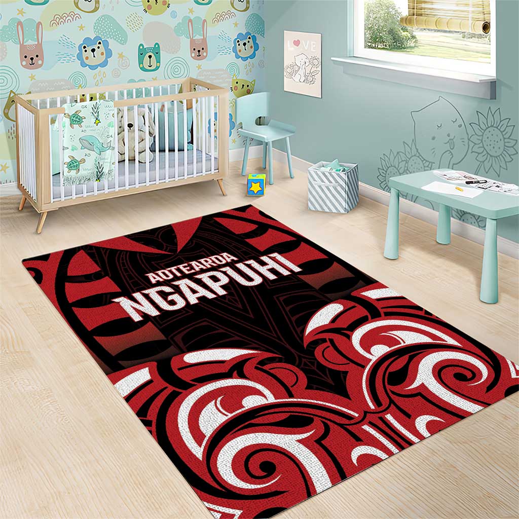 Aotearoa Ngapuhi Area Rug Maori Pattern New Zealand - Polynesian Pride