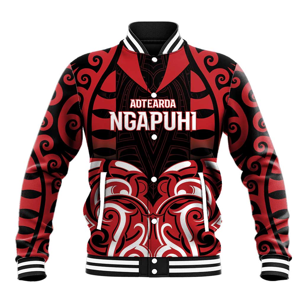 Custom Aotearoa Ngapuhi Baseball Jacket Maori Pattern New Zealand - Polynesian Pride