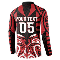 Custom Aotearoa Ngapuhi Button Sweatshirt Maori Pattern New Zealand - Polynesian Pride