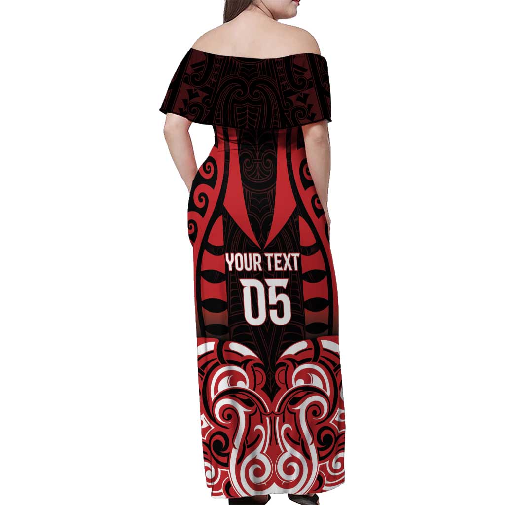Custom Aotearoa Ngapuhi Family Matching Off Shoulder Maxi Dress and Hawaiian Shirt Maori Pattern New Zealand - Polynesian Pride