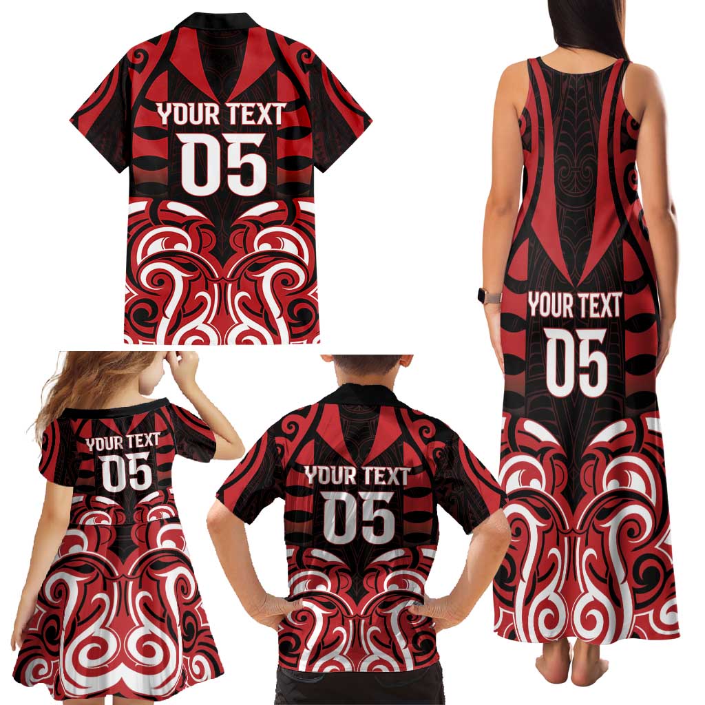 Custom Aotearoa Ngapuhi Family Matching Tank Maxi Dress and Hawaiian Shirt Maori Pattern New Zealand - Polynesian Pride