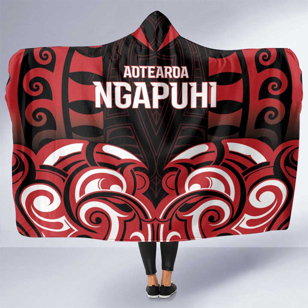 Aotearoa Ngapuhi Hooded Blanket Maori Pattern New Zealand - Polynesian Pride