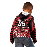 Custom Aotearoa Ngapuhi Kid Hoodie Maori Pattern New Zealand - Polynesian Pride