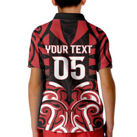 Custom Aotearoa Ngapuhi Kid Polo Shirt Maori Pattern New Zealand - Polynesian Pride