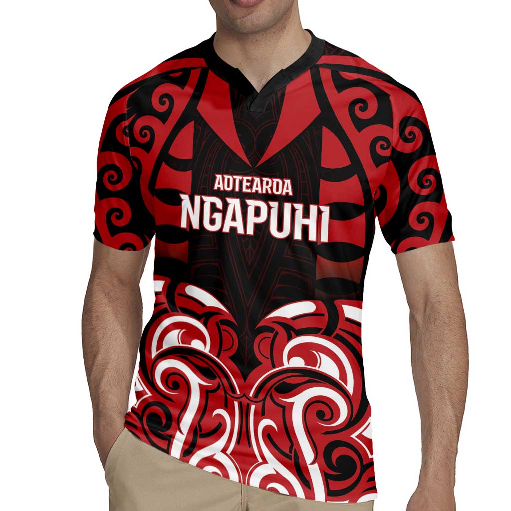 Custom Aotearoa Ngapuhi Rugby Jersey Maori Pattern New Zealand DT05 - Polynesian Pride