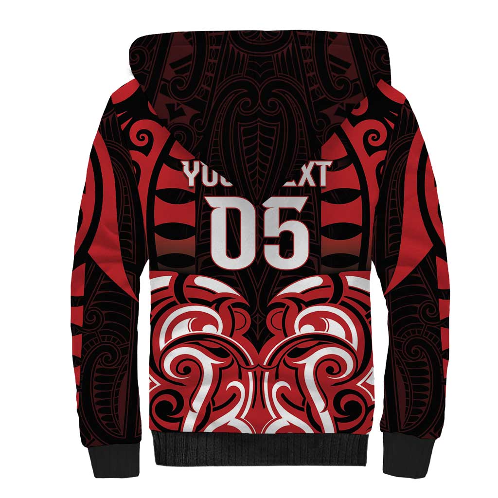 Custom Aotearoa Ngapuhi Sherpa Hoodie Maori Pattern New Zealand - Polynesian Pride