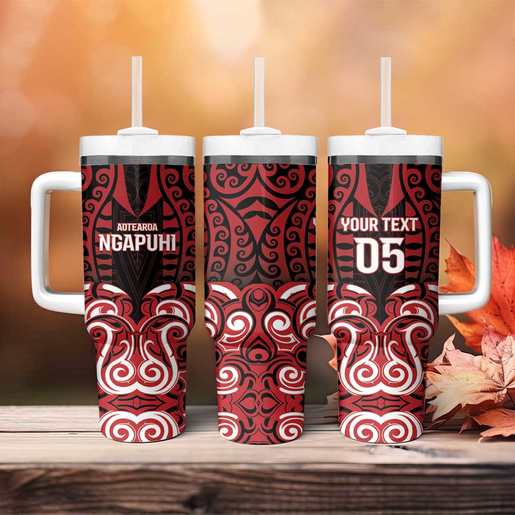 Custom Aotearoa Ngapuhi Tumbler With Handle Maori Pattern New Zealand - Polynesian Pride