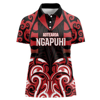 Custom Aotearoa Ngapuhi Women Polo Shirt Maori Pattern New Zealand - Polynesian Pride