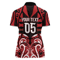 Custom Aotearoa Ngapuhi Women Polo Shirt Maori Pattern New Zealand - Polynesian Pride