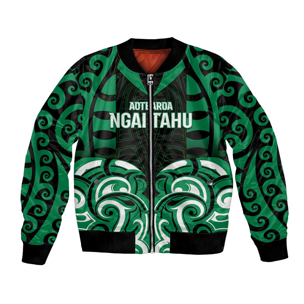 Custom Aotearoa Ngai Tahu Bomber Jacket Maori Pattern New Zealand - Polynesian Pride