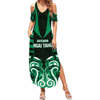 Custom Aotearoa Ngai Tahu Family Matching Summer Maxi Dress and Hawaiian Shirt Maori Pattern New Zealand - Polynesian Pride