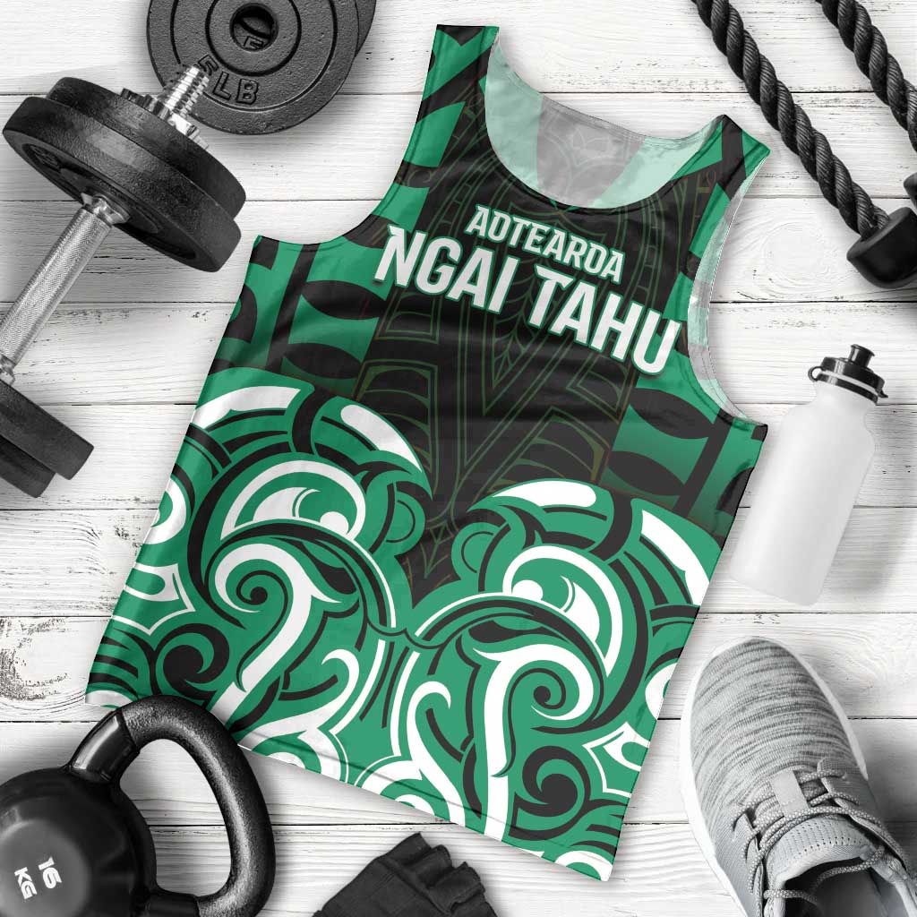 Custom Aotearoa Ngai Tahu Men Tank Top Maori Pattern New Zealand - Polynesian Pride