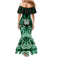 Custom Aotearoa Ngai Tahu Mermaid Dress Maori Pattern New Zealand - Polynesian Pride
