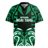 Custom Aotearoa Ngai Tahu Rugby Jersey Maori Pattern New Zealand DT05 Green - Polynesian Pride