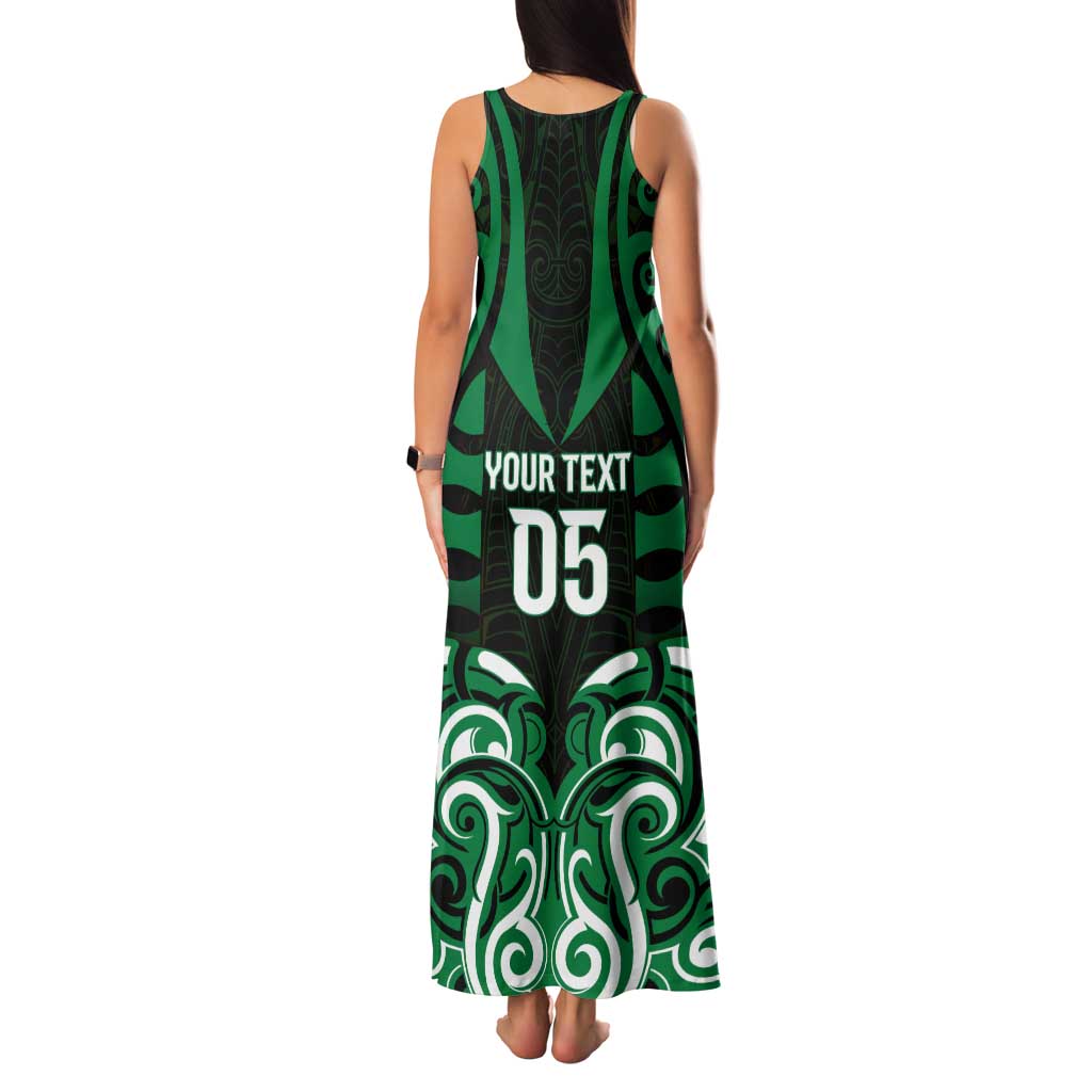 Custom Aotearoa Ngai Tahu Tank Maxi Dress Maori Pattern New Zealand - Polynesian Pride