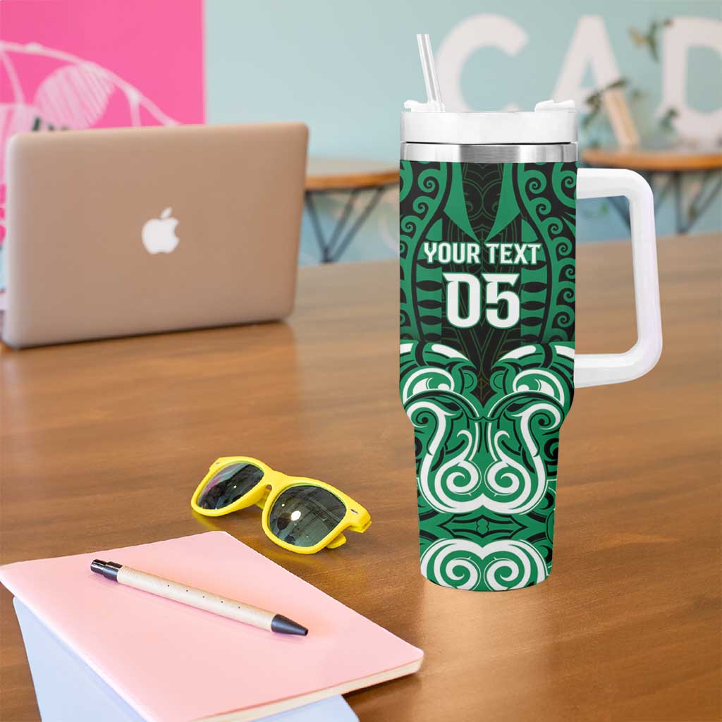 Custom Aotearoa Ngai Tahu Tumbler With Handle Maori Pattern New Zealand - Polynesian Pride