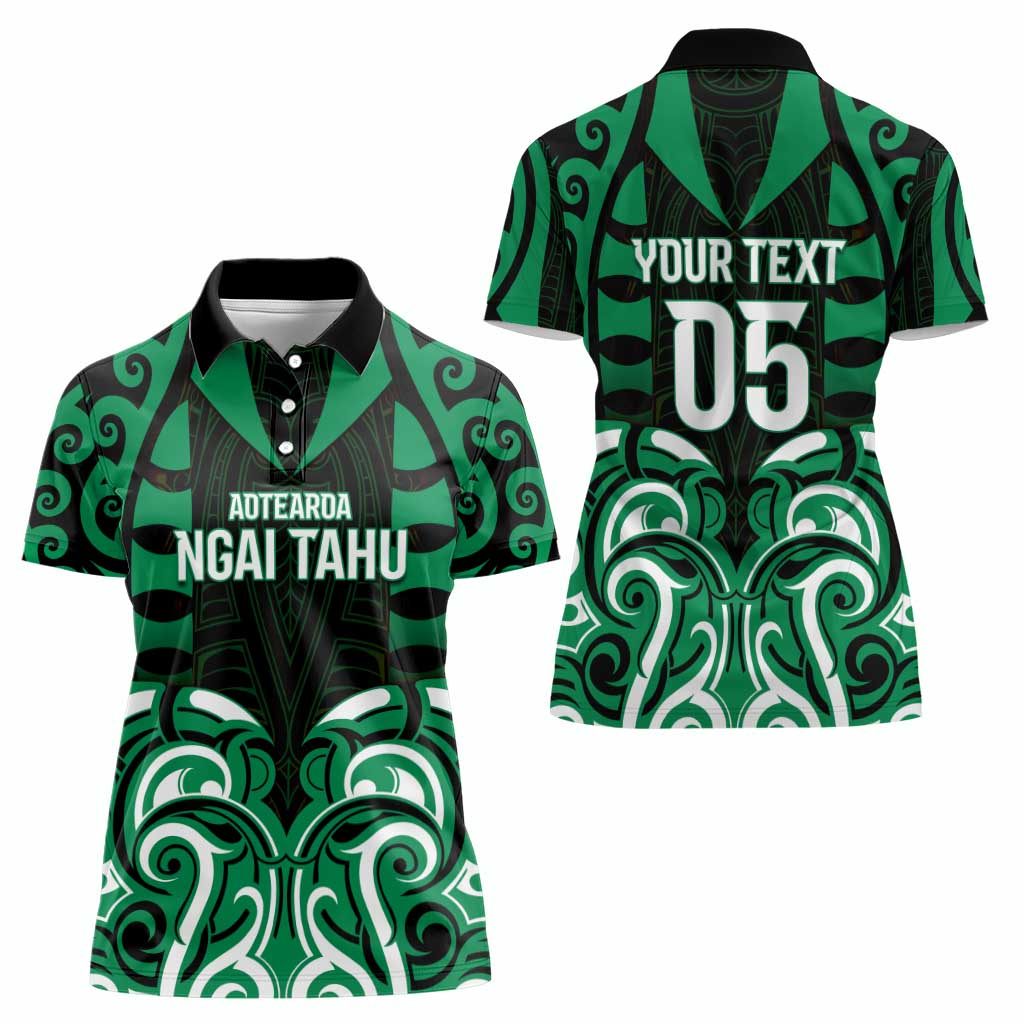 Custom Aotearoa Ngai Tahu Women Polo Shirt Maori Pattern New Zealand - Polynesian Pride