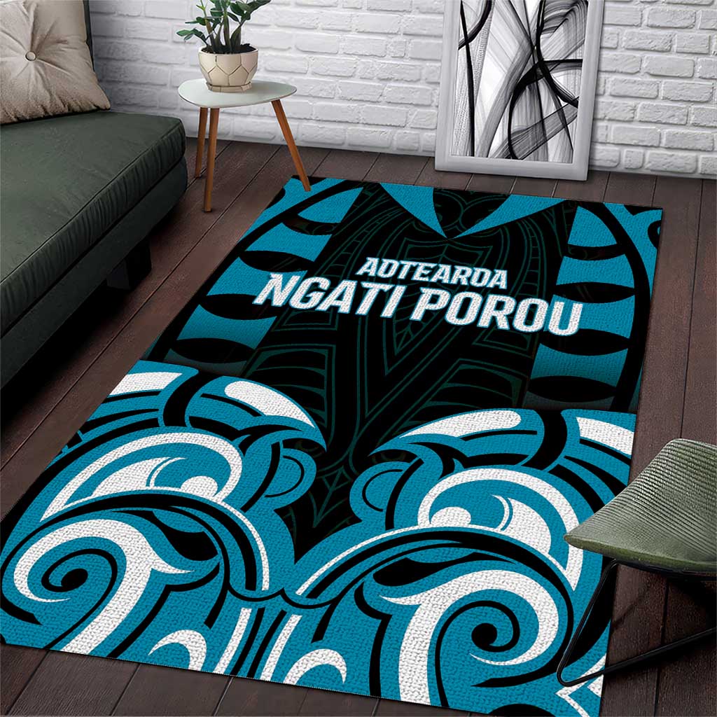 Aotearoa Ngati Porou Area Rug Maori Pattern New Zealand - Polynesian Pride