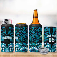 Custom Aotearoa Ngati Porou 4 in 1 Can Cooler Tumbler Maori Pattern New Zealand - Polynesian Pride