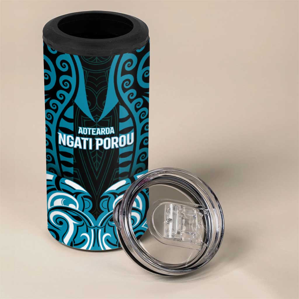 Custom Aotearoa Ngati Porou 4 in 1 Can Cooler Tumbler Maori Pattern New Zealand - Polynesian Pride