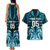 Custom Aotearoa Ngati Porou Couples Matching Tank Maxi Dress and Hawaiian Shirt Maori Pattern New Zealand - Polynesian Pride