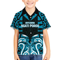 Custom Aotearoa Ngati Porou Family Matching Long Sleeve Bodycon Dress and Hawaiian Shirt Maori Pattern New Zealand - Polynesian Pride