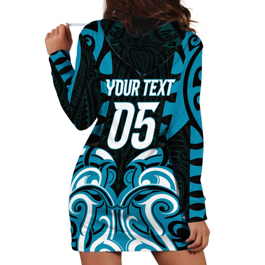 Custom Aotearoa Ngati Porou Hoodie Dress Maori Pattern New Zealand - Polynesian Pride