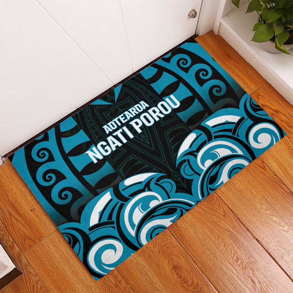 Aotearoa Ngati Porou Rubber Doormat Maori Pattern New Zealand - Polynesian Pride