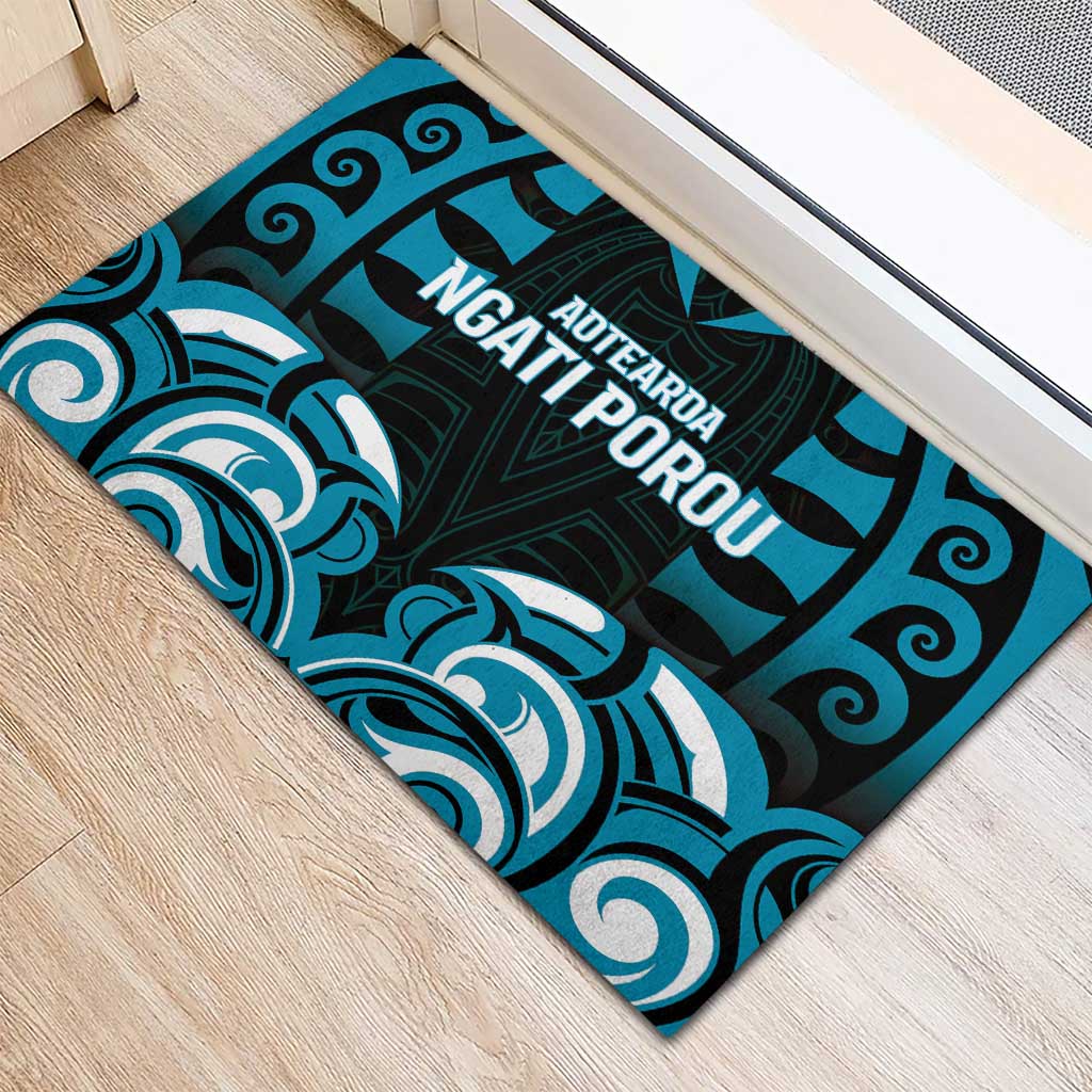 Aotearoa Ngati Porou Rubber Doormat Maori Pattern New Zealand - Polynesian Pride