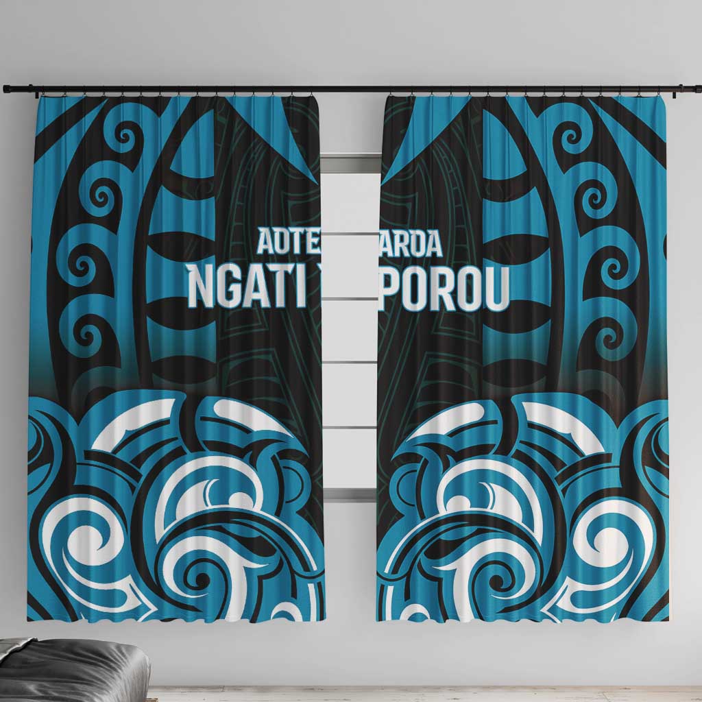 Aotearoa Ngati Porou Window Curtain Maori Pattern New Zealand - Polynesian Pride
