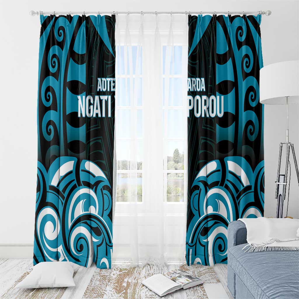 Aotearoa Ngati Porou Window Curtain Maori Pattern New Zealand - Polynesian Pride