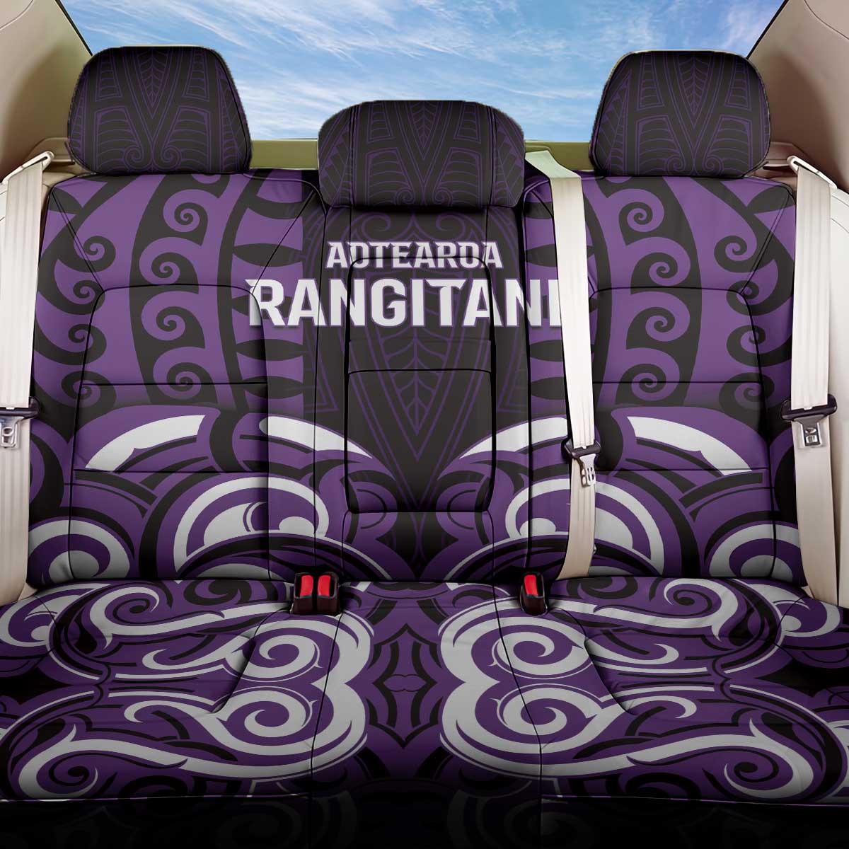 Aotearoa Rangitane Back Car Seat Cover Maori Pattern New Zealand - Polynesian Pride