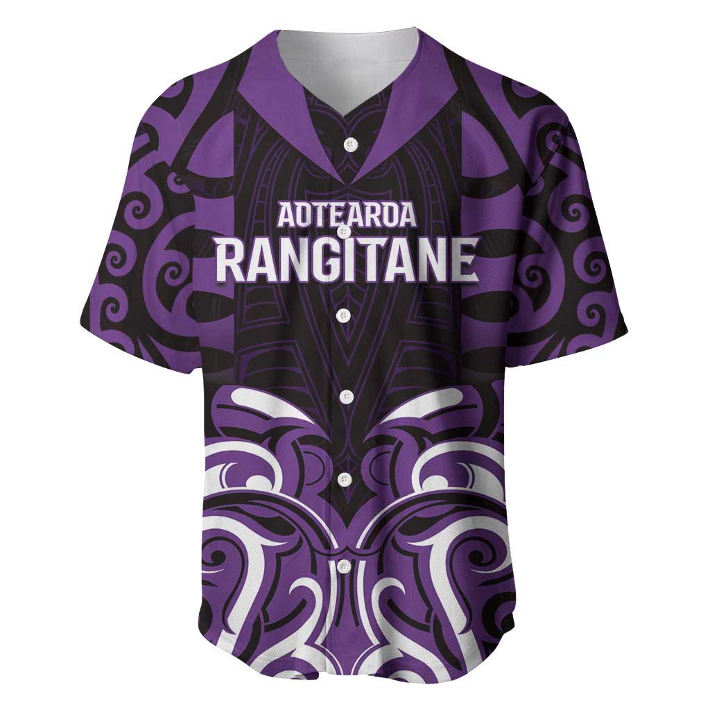 Custom Aotearoa Rangitane Baseball Jersey Maori Pattern New Zealand - Polynesian Pride
