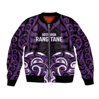 Custom Aotearoa Rangitane Bomber Jacket Maori Pattern New Zealand - Polynesian Pride