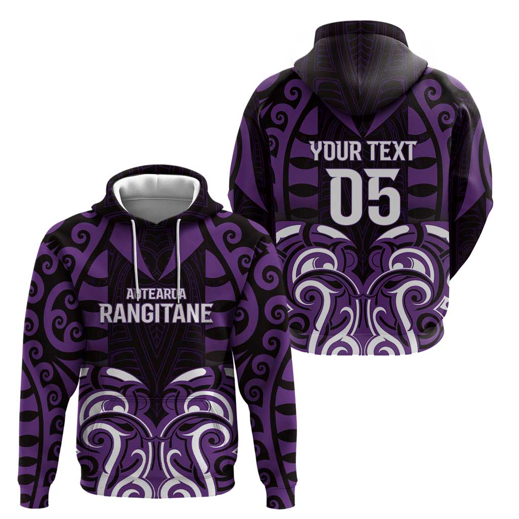 Custom Aotearoa Rangitane Hoodie Maori Pattern New Zealand - Polynesian Pride