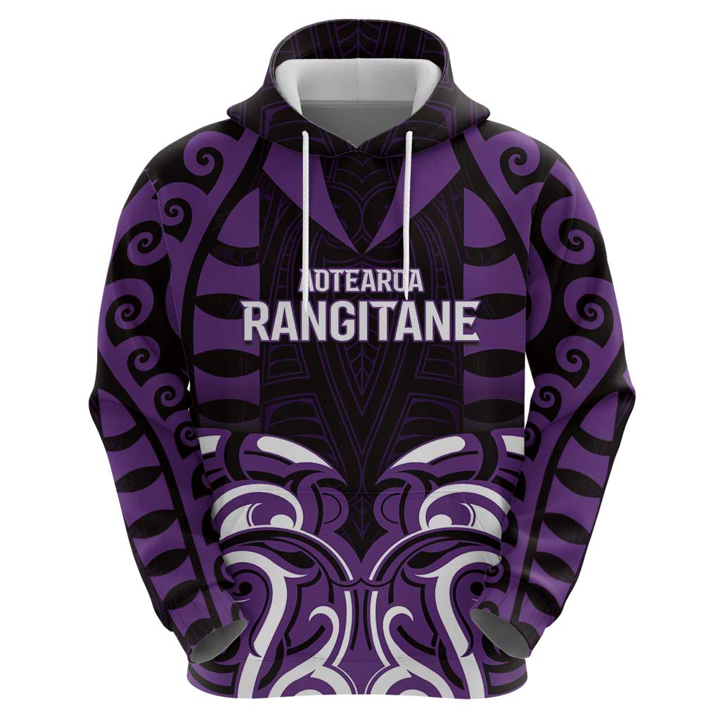 Custom Aotearoa Rangitane Hoodie Maori Pattern New Zealand - Polynesian Pride