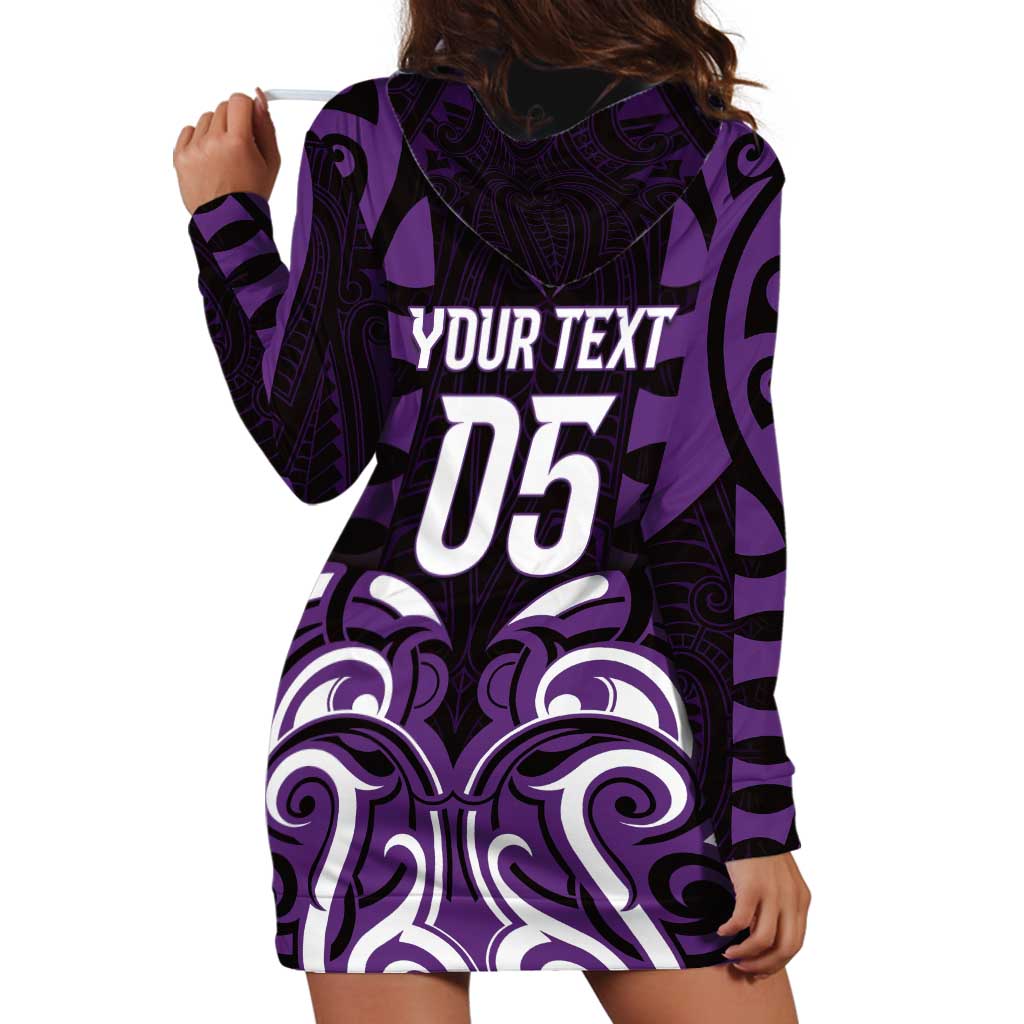 Custom Aotearoa Rangitane Hoodie Dress Maori Pattern New Zealand - Polynesian Pride